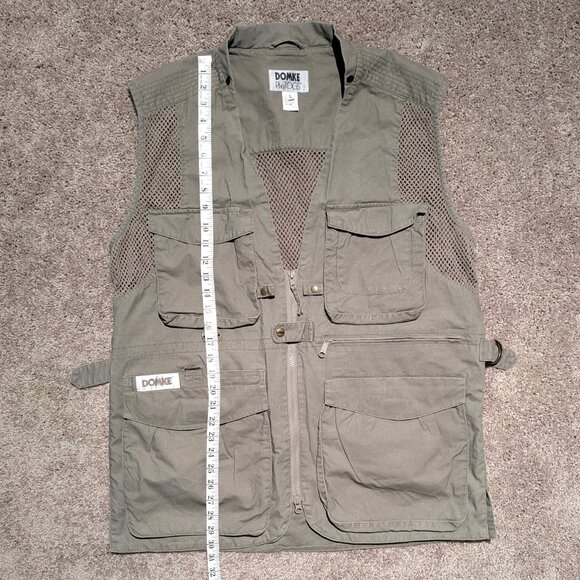 Domke PhoTogs Vest Men's Size Large Photo Clear Cargo Safari Mesh Khaki-Green - Picture 9 of 10